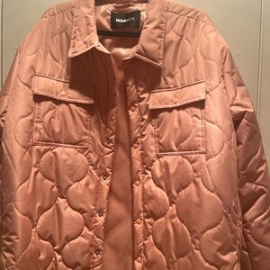 Fashion Nova Pink Quilted Puffer Shacket